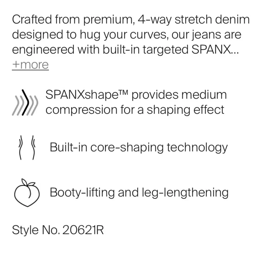 SPANX Cropped Wide Leg Shaping Jeans M - Picture 15 of 15